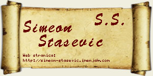 Simeon Stašević vizit kartica